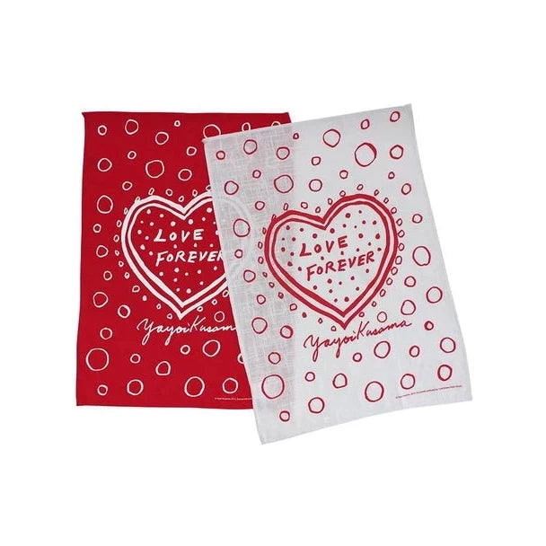 Ensemble de serviettes Love Forever Domestic Art X Yayoi Kusama