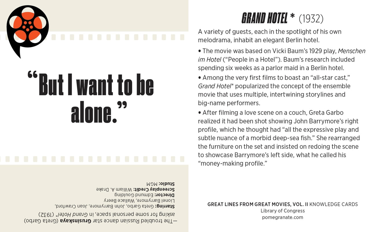 Great Lines from Great Movies Knowledge Cards