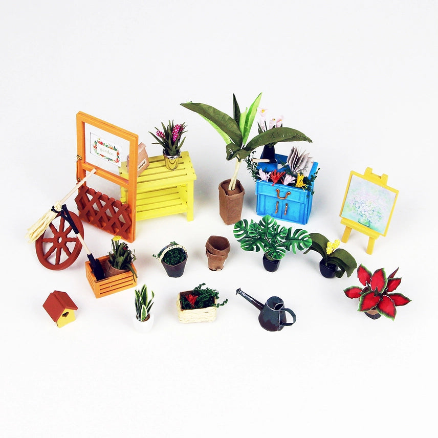 Kit de maison miniature à faire soi-même : la maison fleurie de Cathy