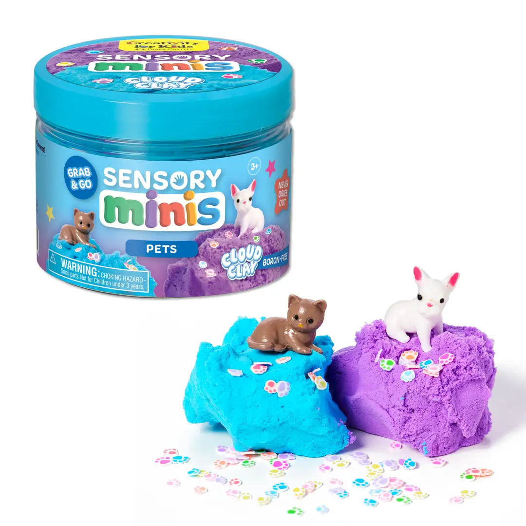Sensory Mini Play Kit Jar with Cloud Clay: Pets