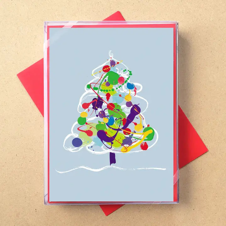 Modern Christmas Tree Boxed Holiday Cards