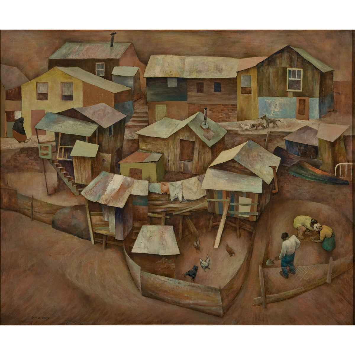 Postcard Lew Davis "Copper Camp - Spring"