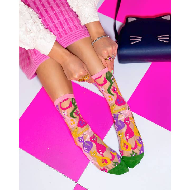Chaussettes transparentes Dopamine Cats
