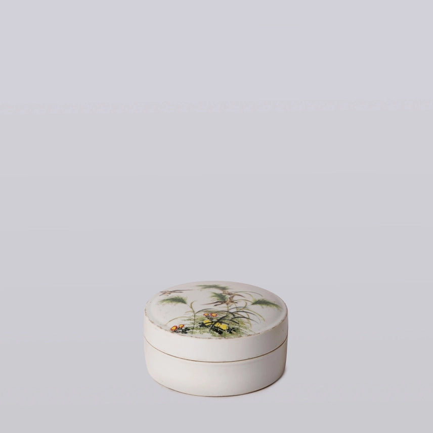 Famille Ware Porcelain Geese Ink Box