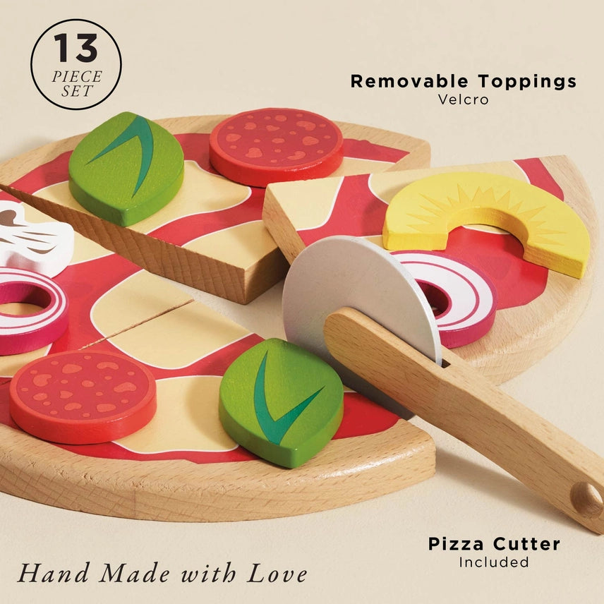 Pizza + Toppings Kids Play Set