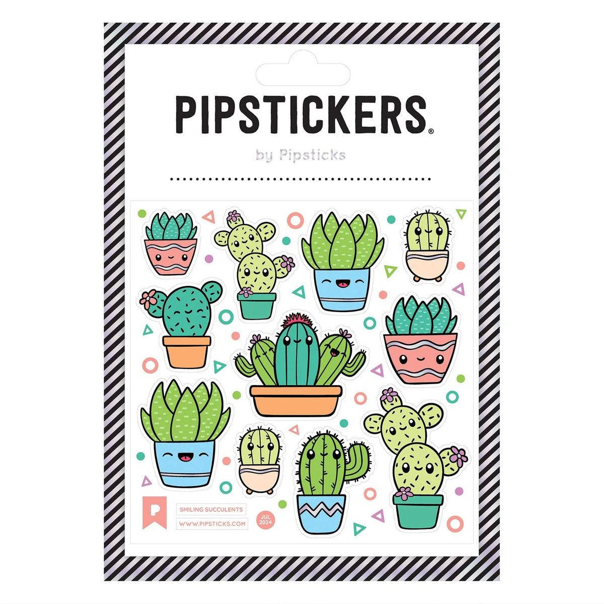 Pipsticks Smiling Succulents Sticker Sheet