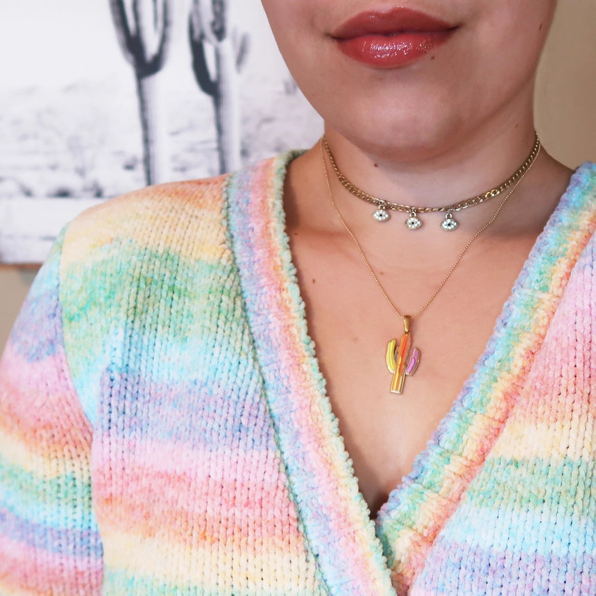 Technicolor Saguaro Necklace