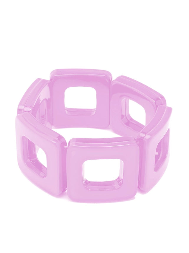Square Elasticated Resin Pop Bracelet