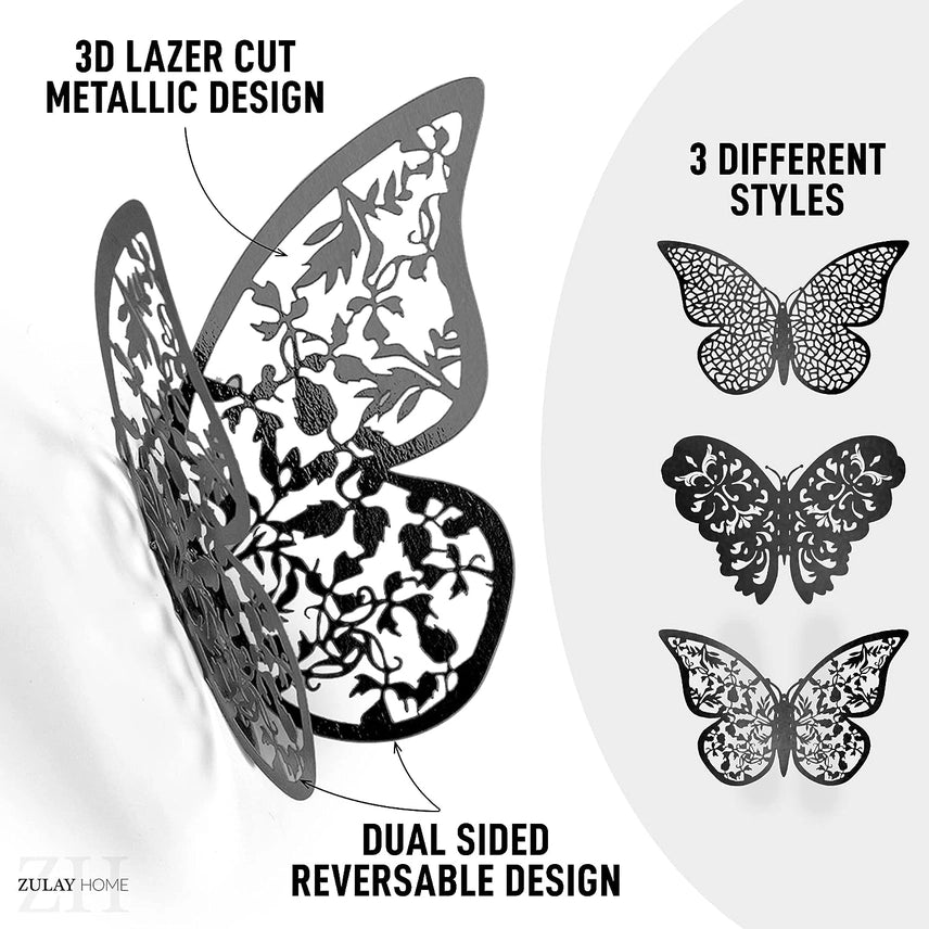 Butterfly Wall Decor 48 Piece Set