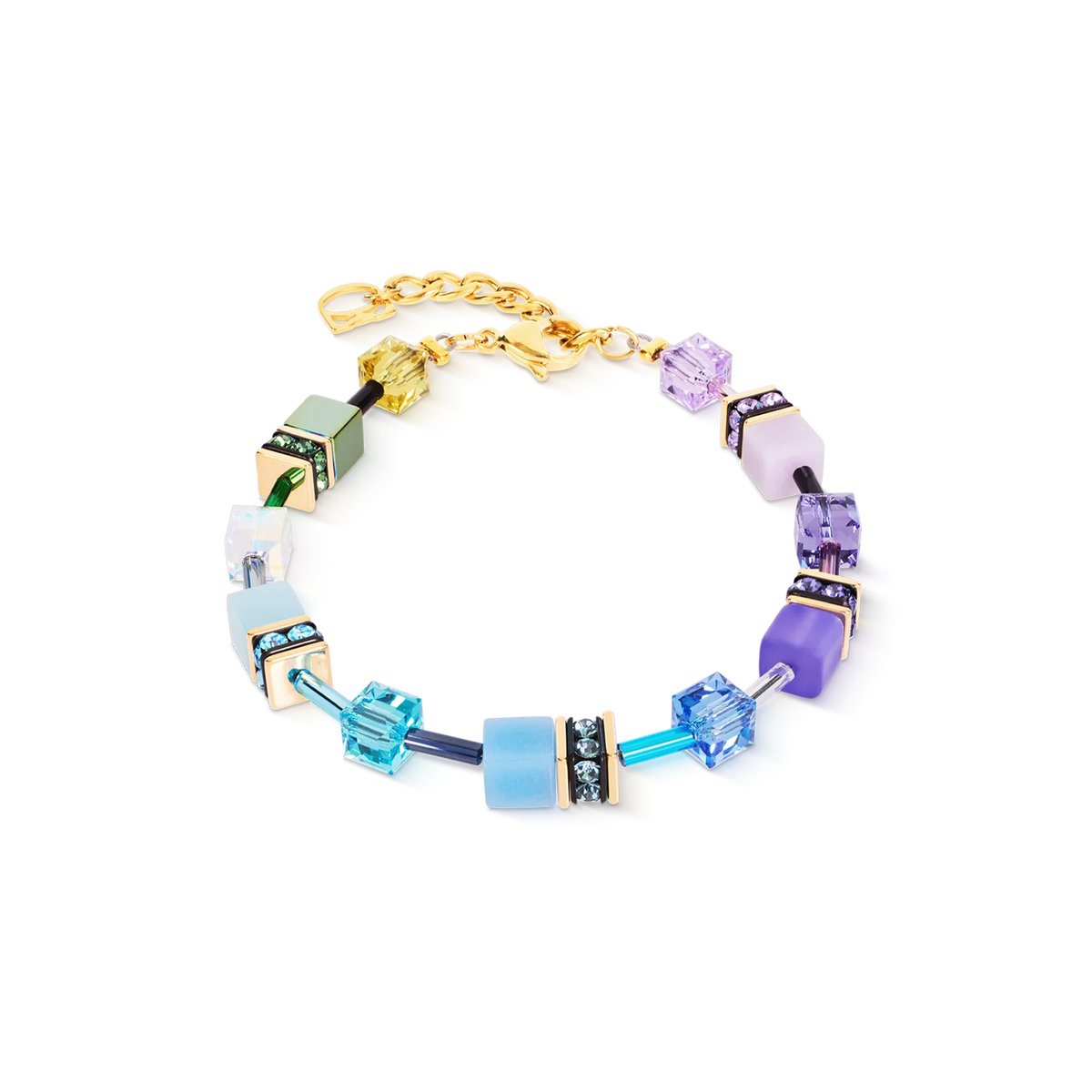 Coeur De Lion GeoCUBE® Iconic Bracelet Multicolor Boho Gold