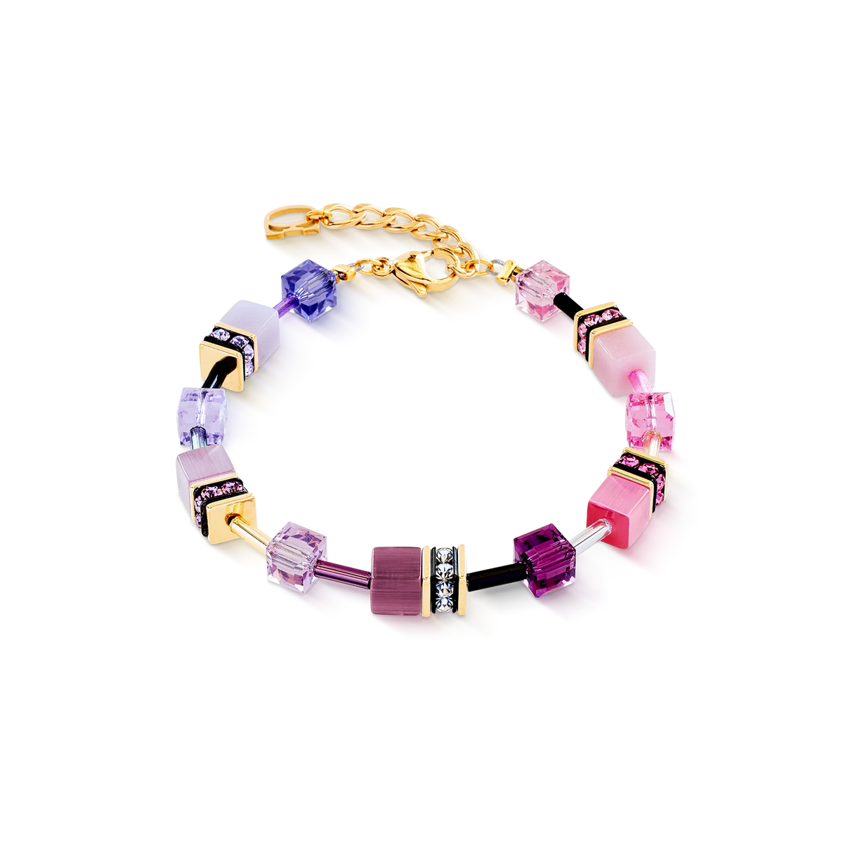 Coeur De Lion GeoCUBE® Iconic bracelet Rose + Lilac