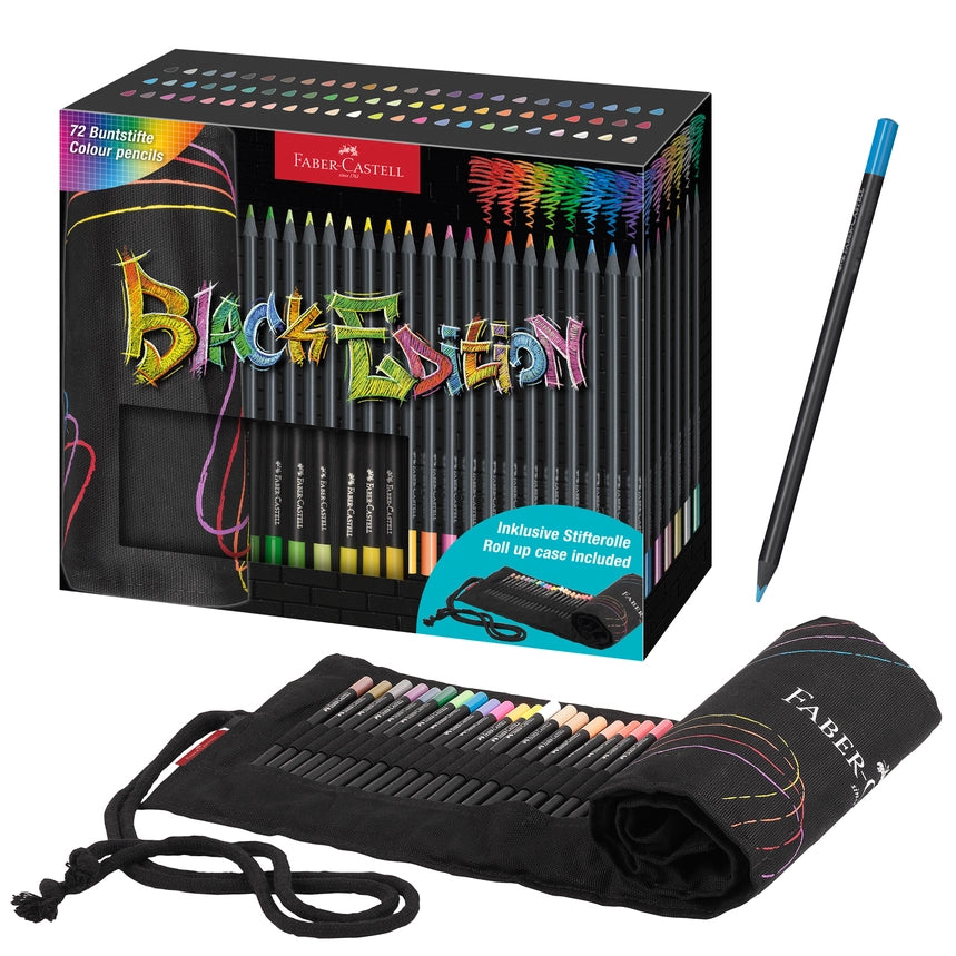 Super Soft Black Edition Colored Pencils, 72 Ct. Roll