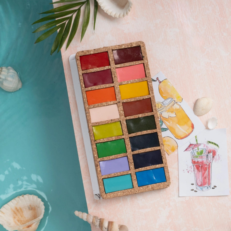 Viviva 16 Spring Pans Watercolor Set