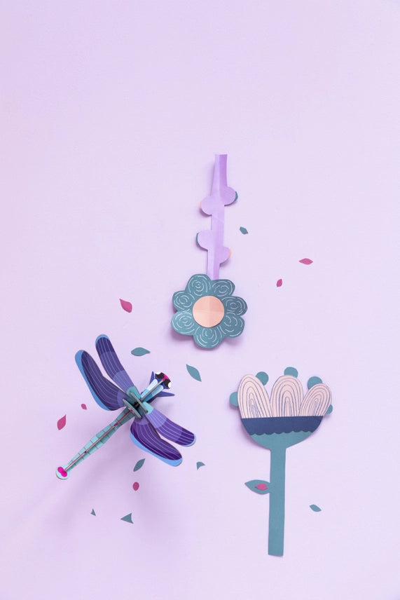 Sapphire Dragonfly Wall Decoration + Construction Kit