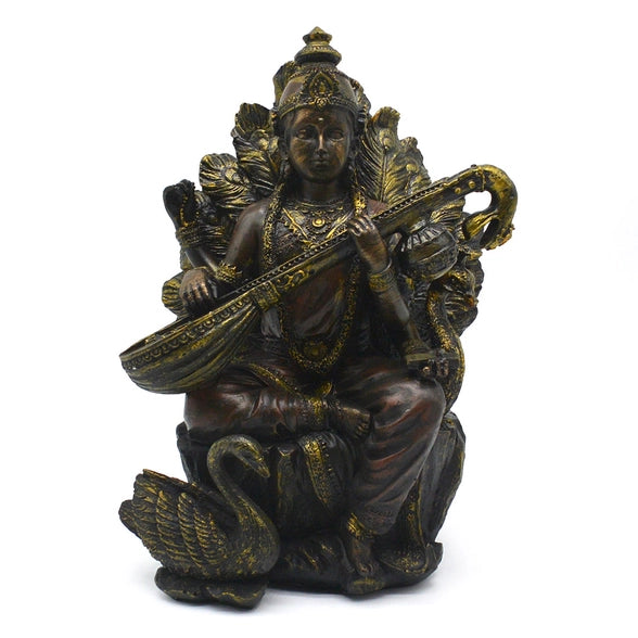 Brass Saraswati Stature