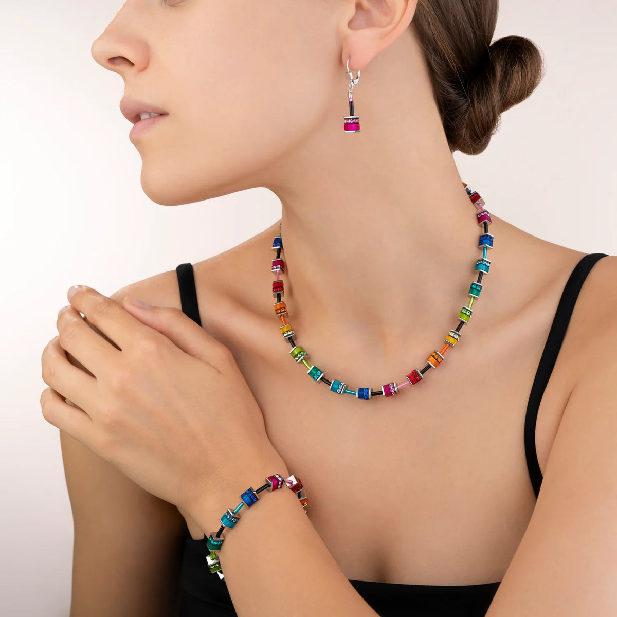 Coeur De Lion GeoCUBE® Classic Polaris + Rhinestone Necklace
