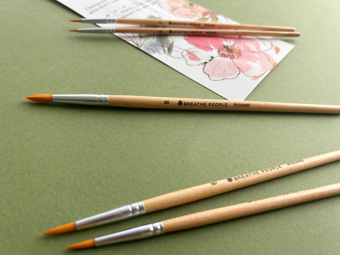5 Piece Round Watercolor Brush Set