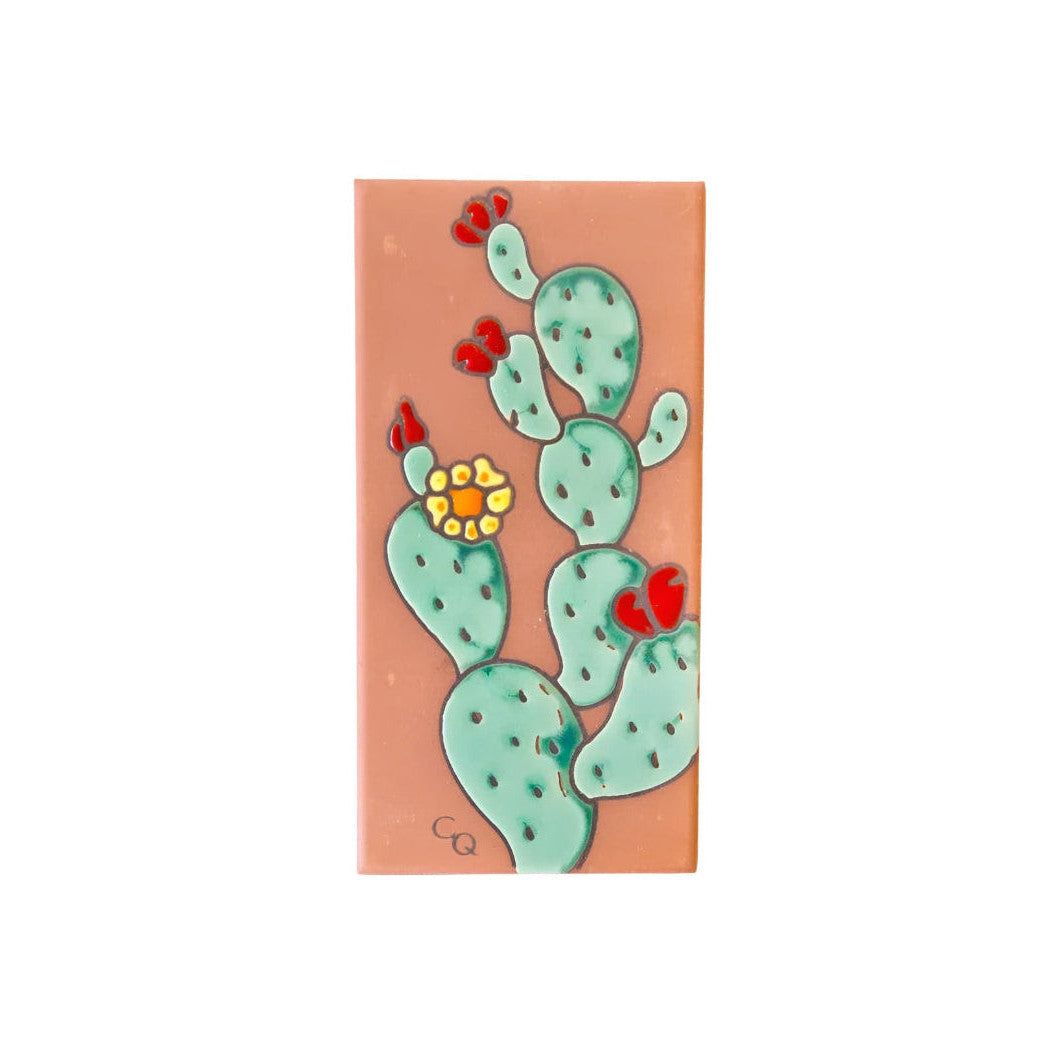 Prickly Pear Hand Glazed Tile