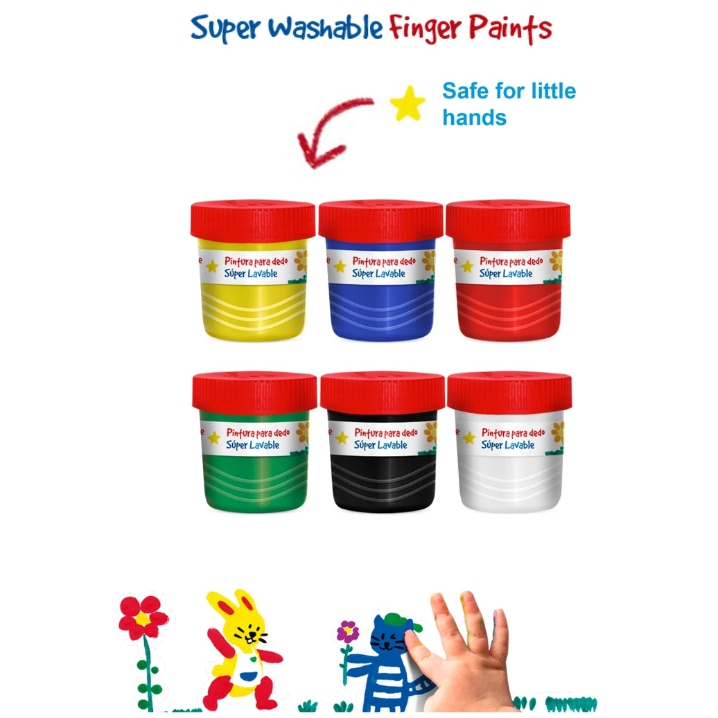 Little Creatives Fingerpaints 6 Piece Set