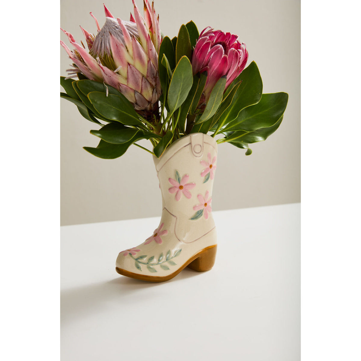 Cowgirl Boot Vase