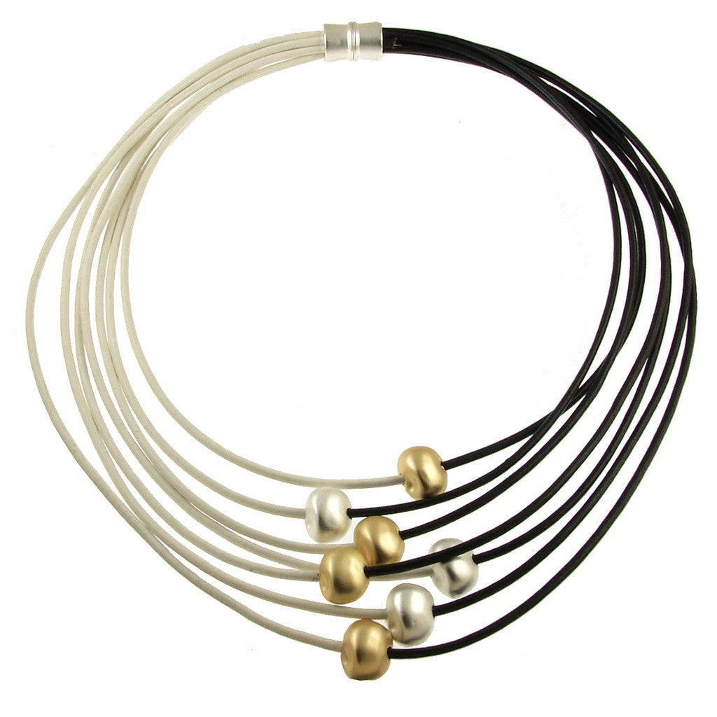 Two Tone Gradient Metal Necklace