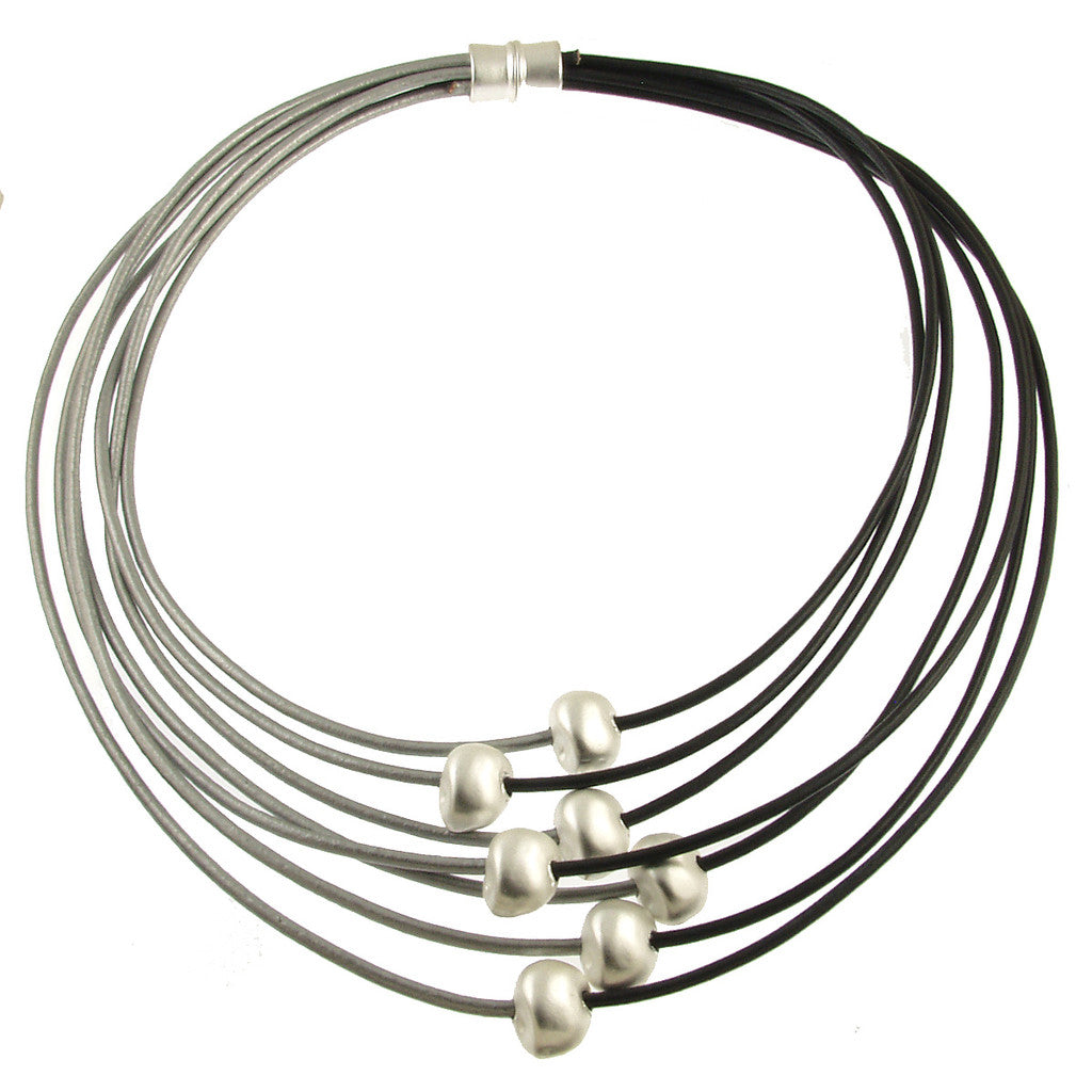 Two Tone Gradient Metal Necklace