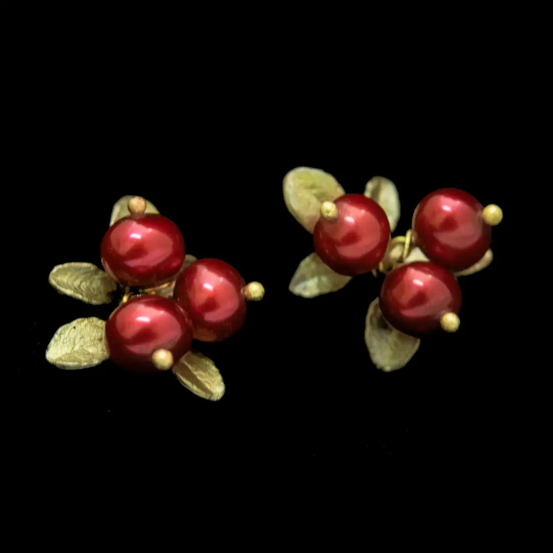 Michael Michaud Cranberry 3 Berry Post Earrings