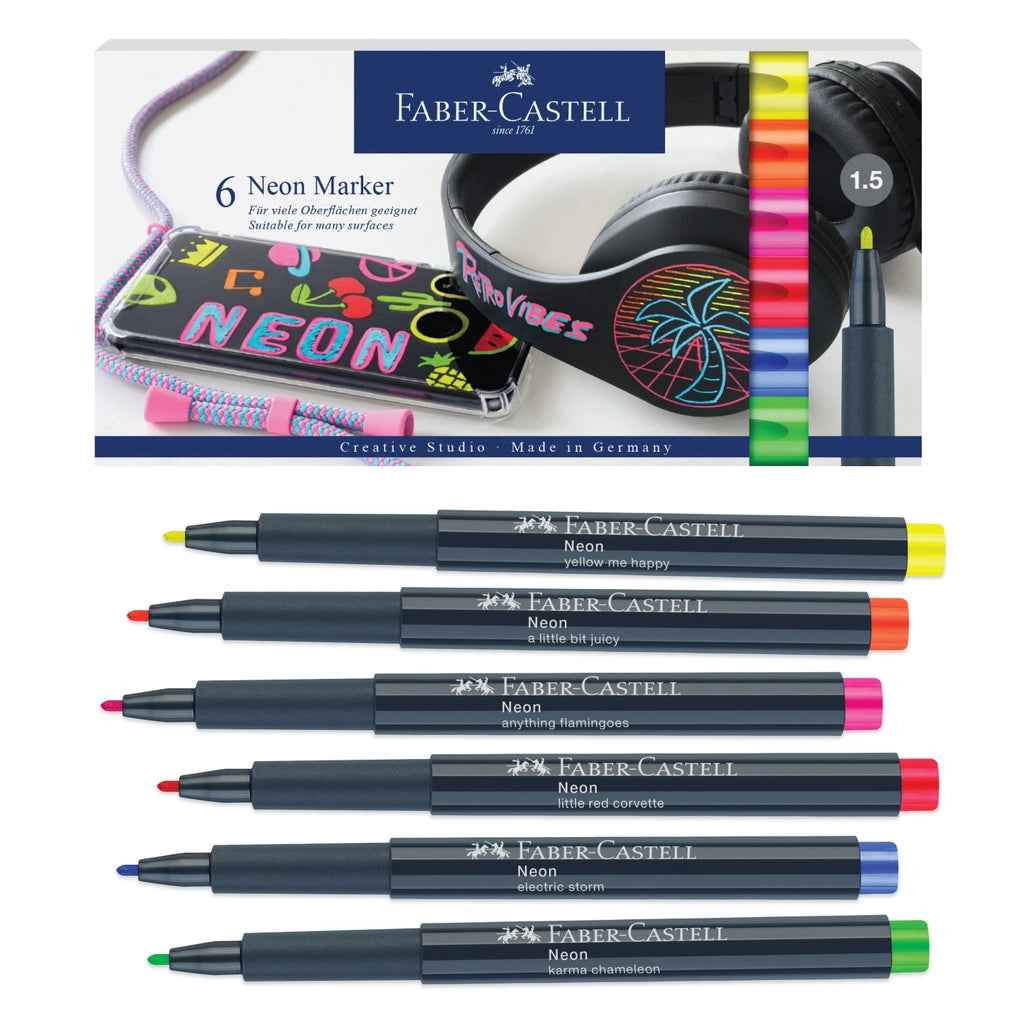 Multi-Surface Creative Markers Neon Set of 6