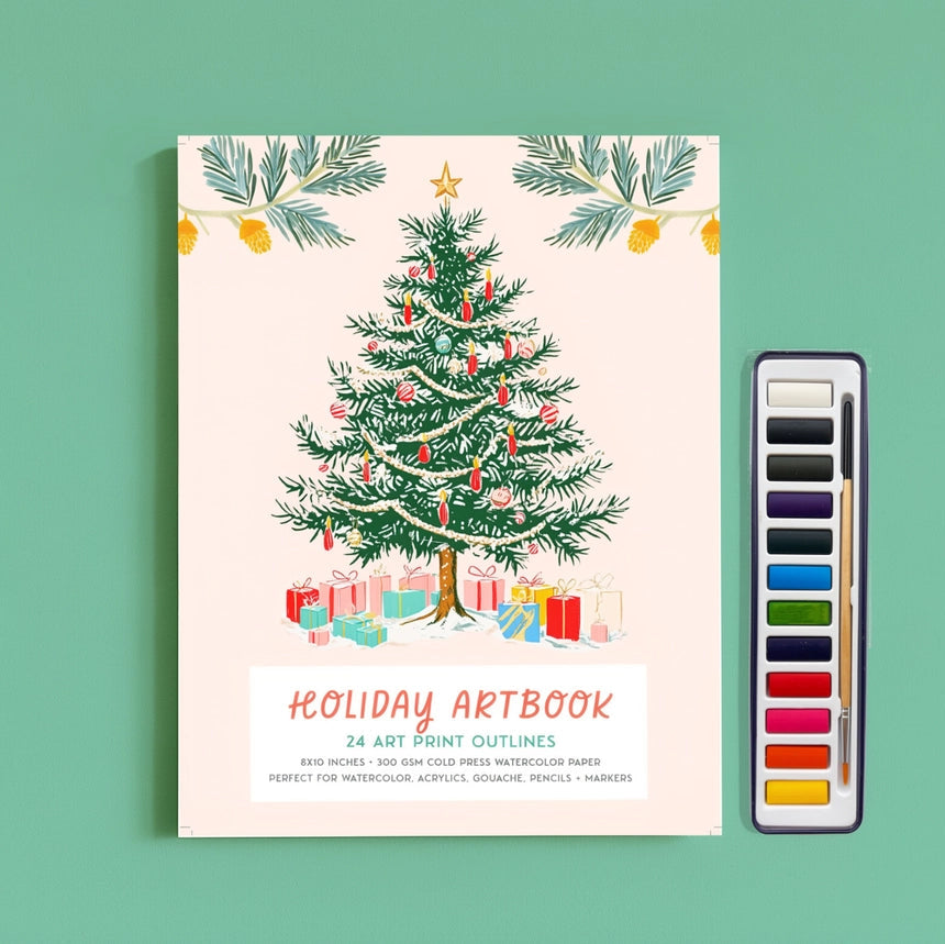Holiday Art Book: 16 Frame-Ready Pages for Any Medium