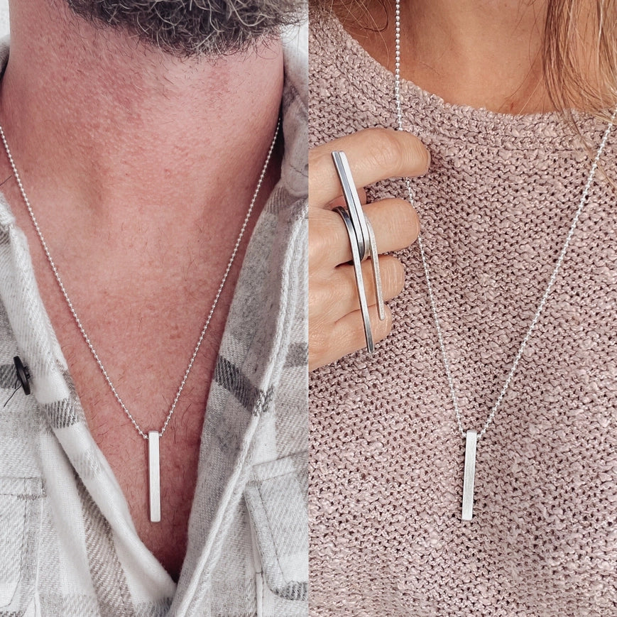 Chunky Bar Unisex Necklace