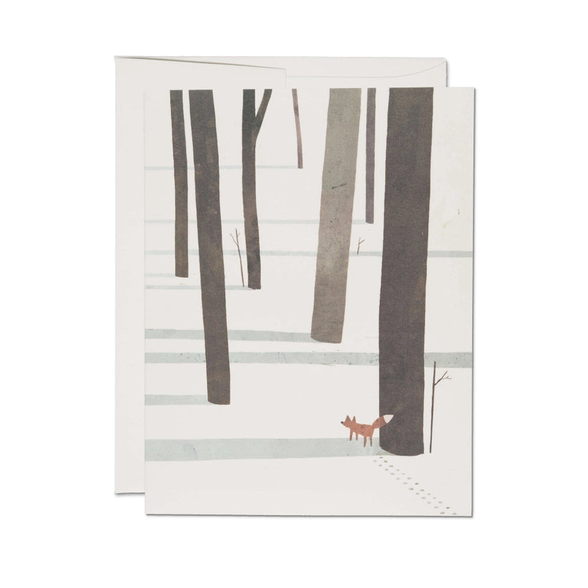 Fox in the Snow Holiday Greeting Card