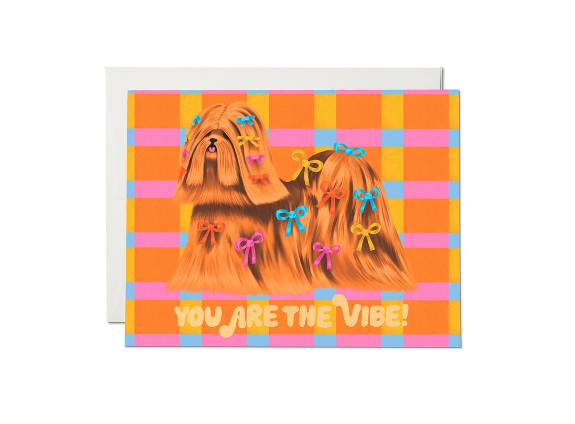 Puppy Vibe Friendship Greeting Card