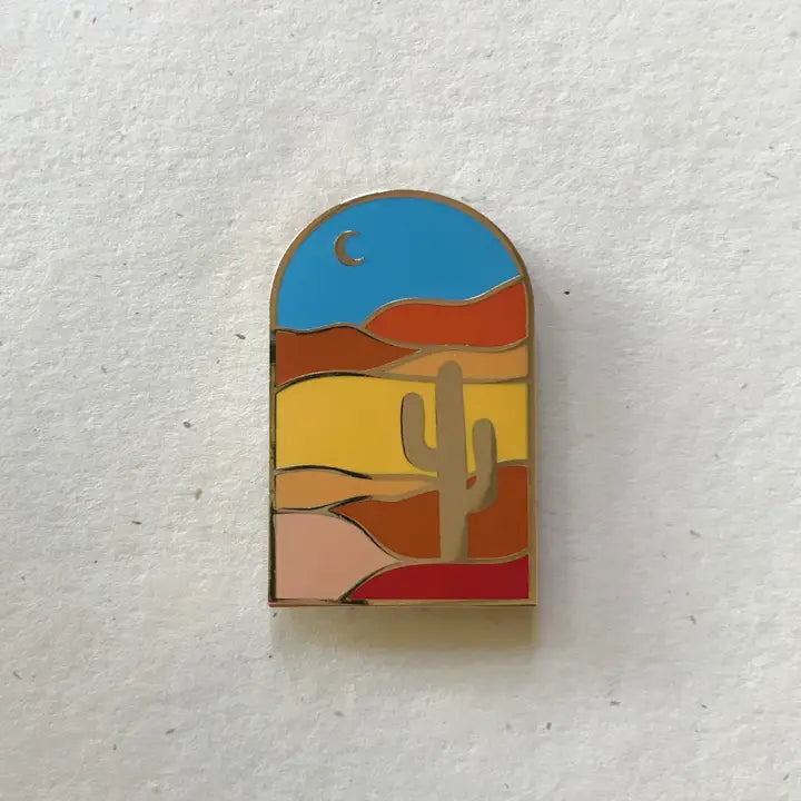 Desert Scene Enamel Pin