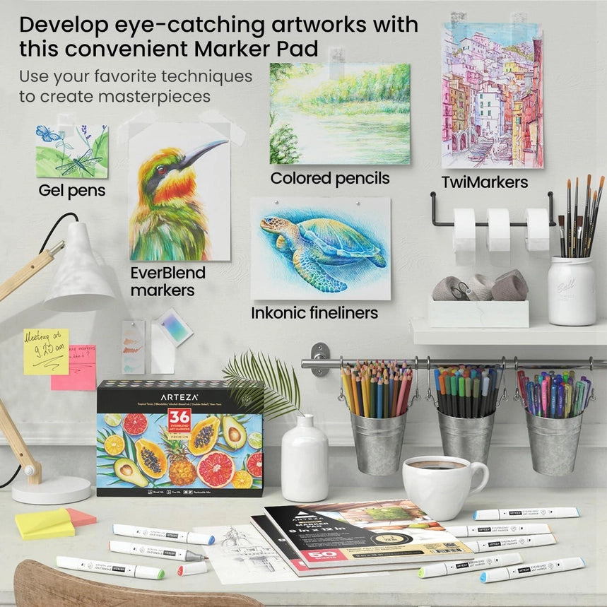 Arteza® Marker Paper Pad 2-Pack, 9" X 12"