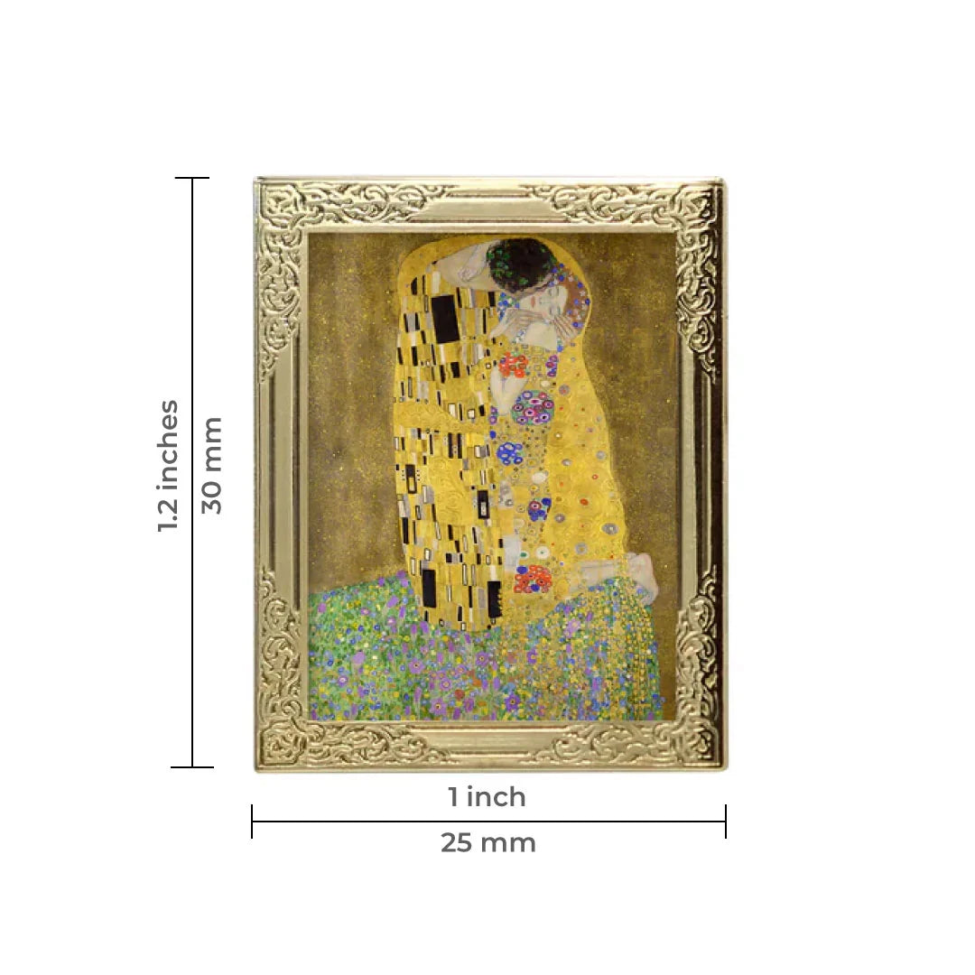 The Kiss By Gustav Klimt Art Frame Pin - Fine Art Lapel Pin