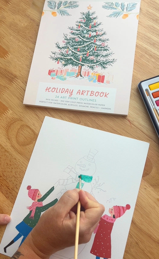 Holiday Art Book: 16 Frame-Ready Pages for Any Medium