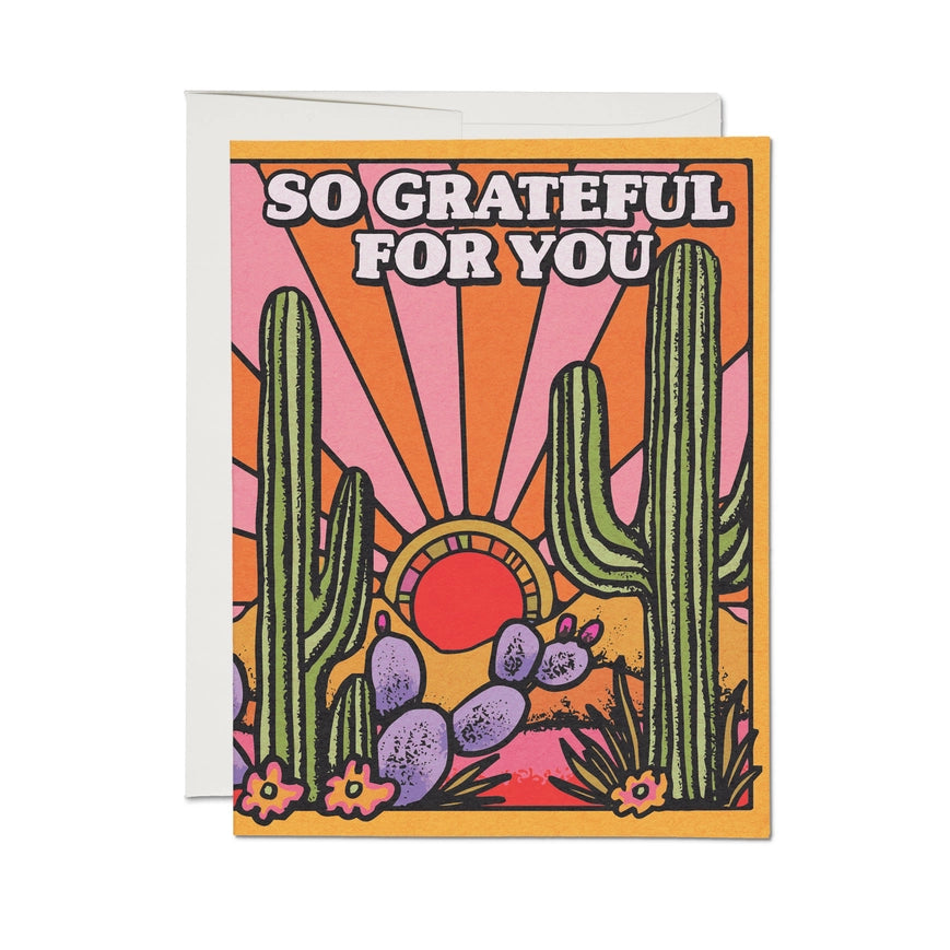 Grateful Cacti Greeting Card