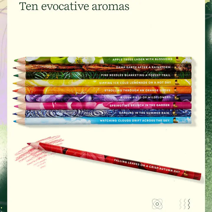 Rub &amp; Sniff Scented Colored Pencils - 10-pack
