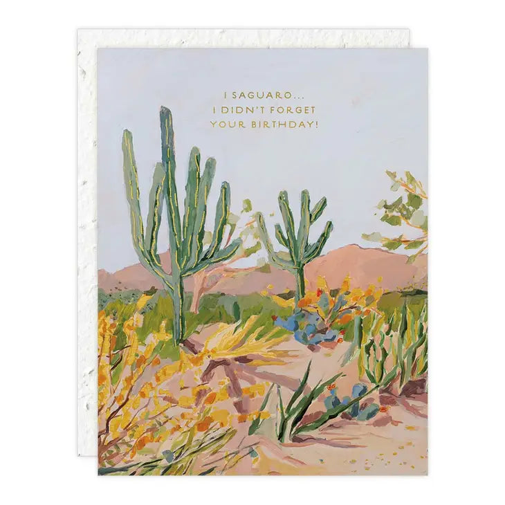 Cactus Birthday Plantable Envelope Greeting Card
