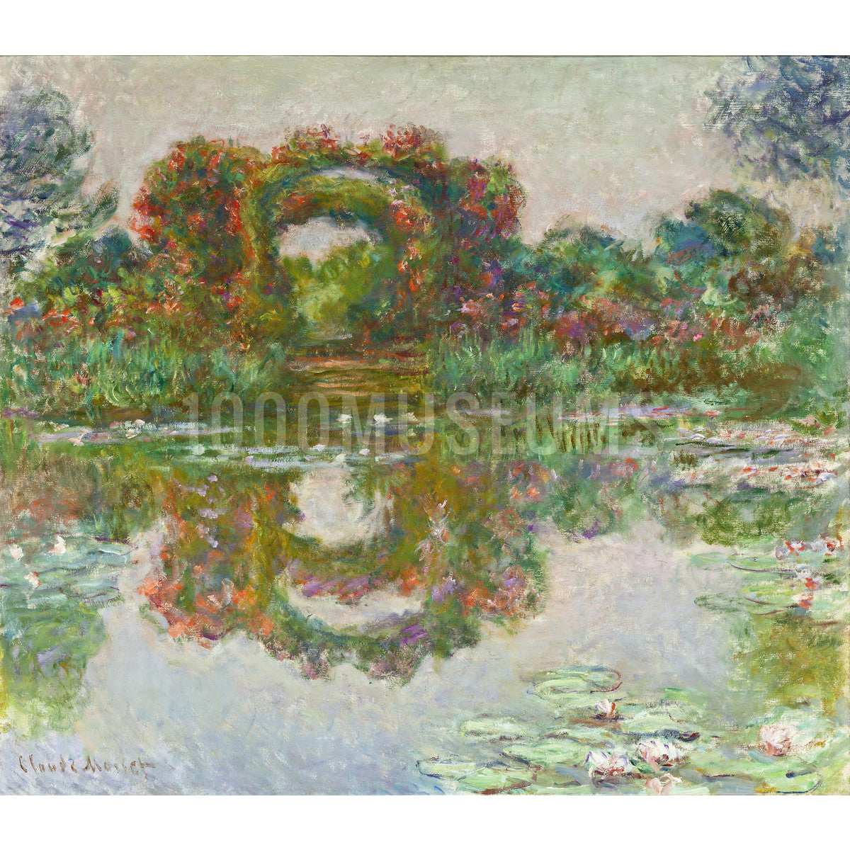 Carte postale Monet Arches fleuries 4X6