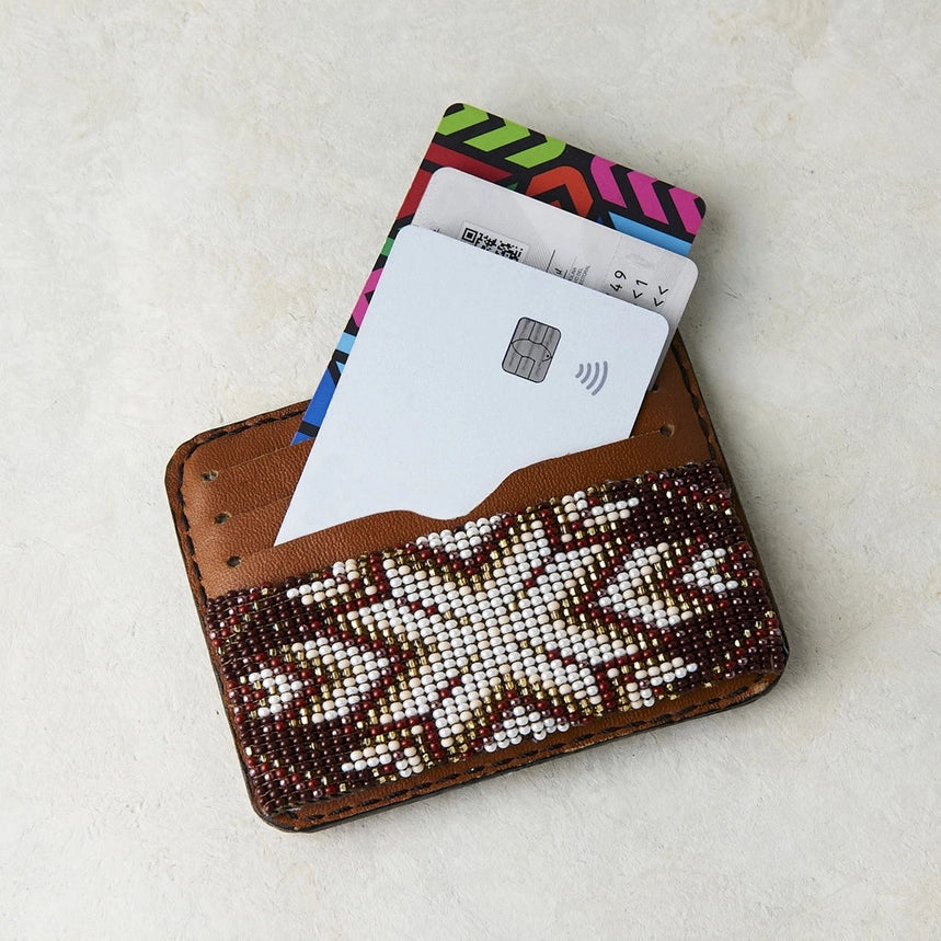 Beaded Leather Wallets