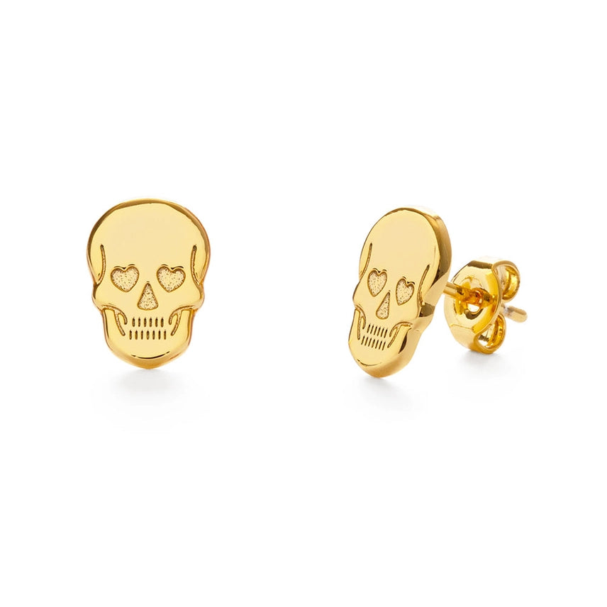 Boucles d'oreilles à tige en forme de crâne de sucre mexicain