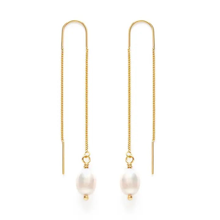 Pearl Threader Earrings