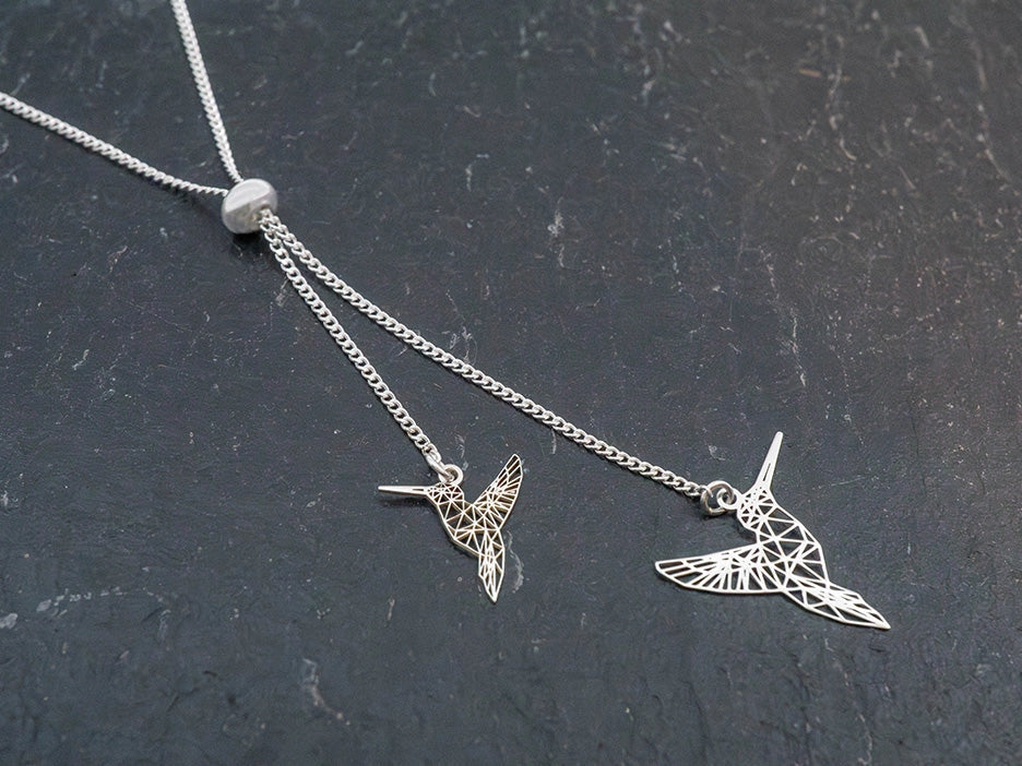 Geometric Hummingbird Lariat