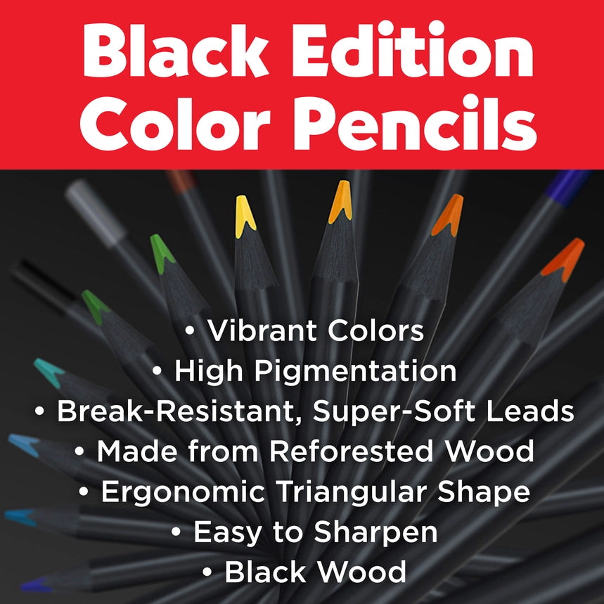 Super Soft Black Edition Colored Pencils, 72 Ct. Roll