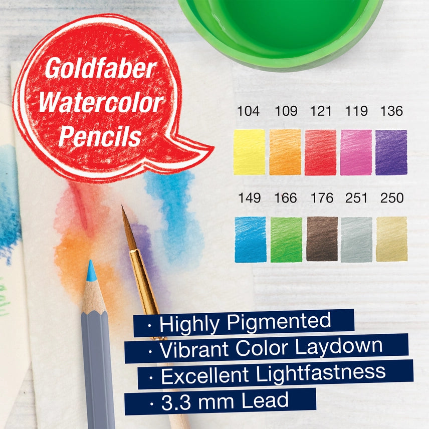 Art On the Go Watercolor Pencil Set For Artists