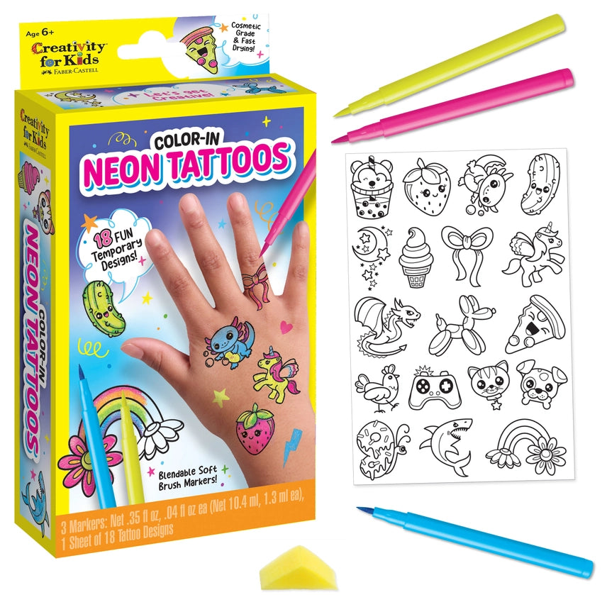 Neon Temporary Tattoo Kit