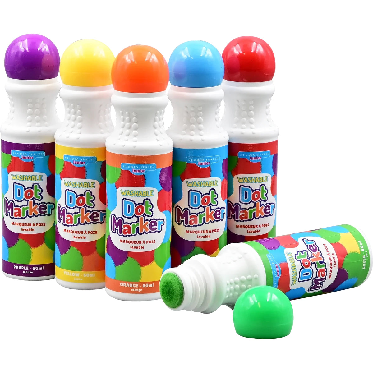 Junior Washable Dot Markers (Set of 6)