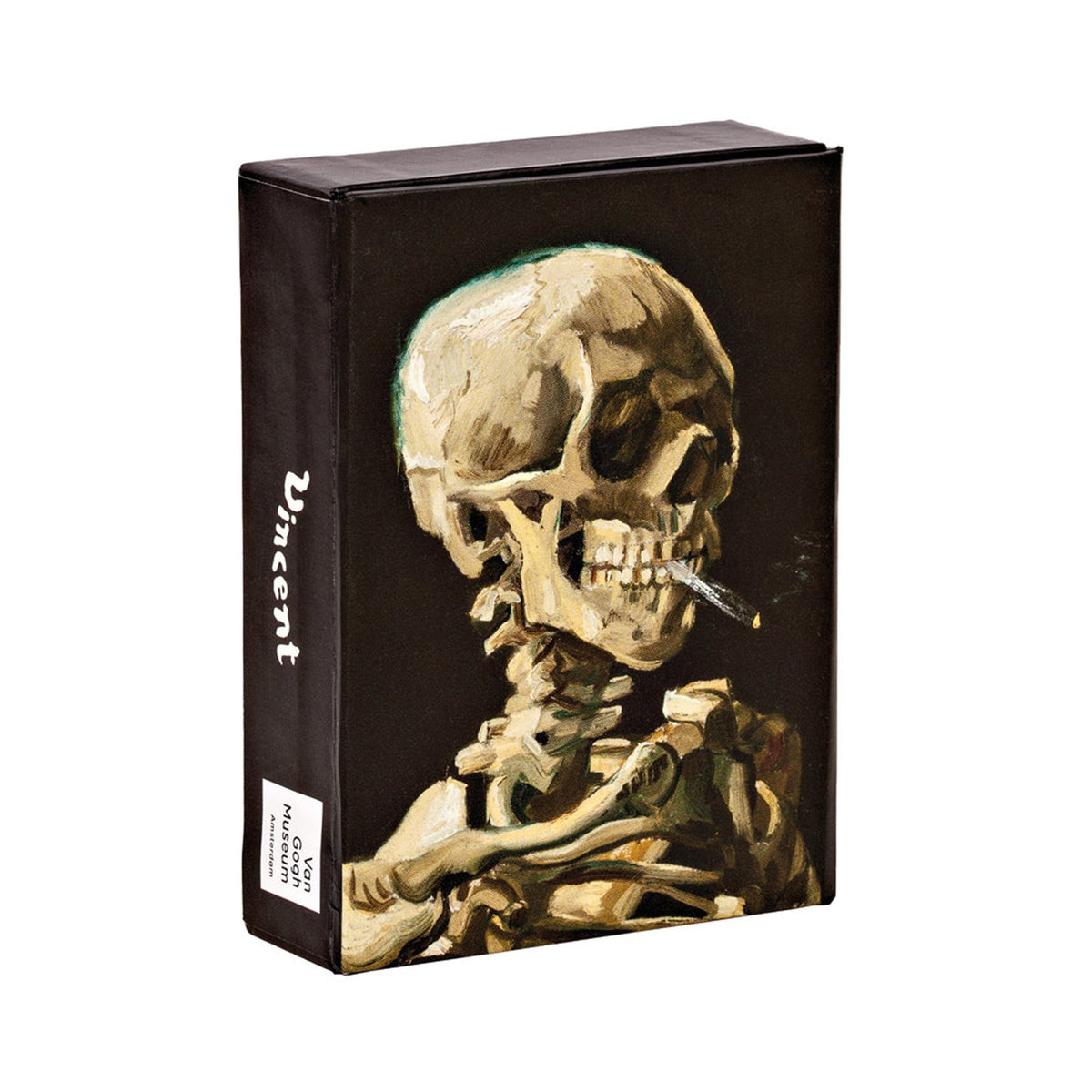 Van Gogh Skeleton with Burning Cigarette Playing Cards