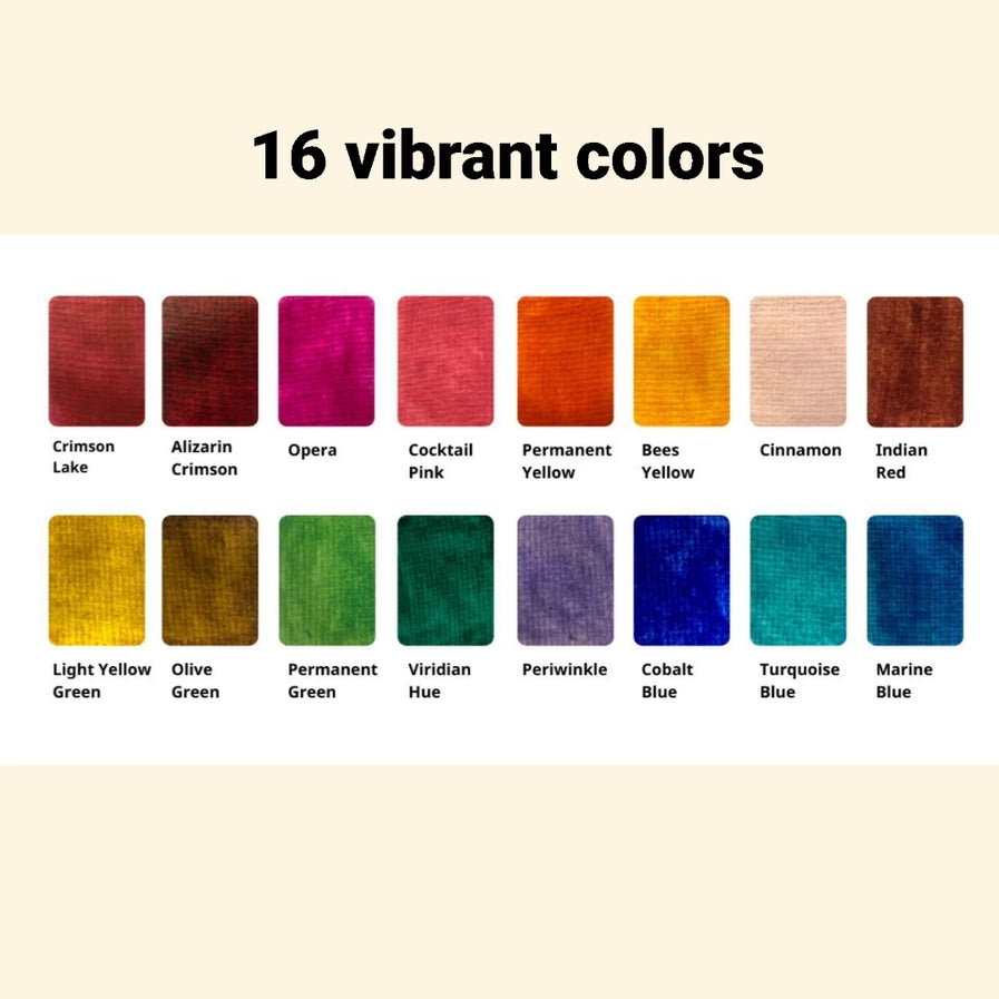 Viviva 16 Spring Pans Watercolor Set